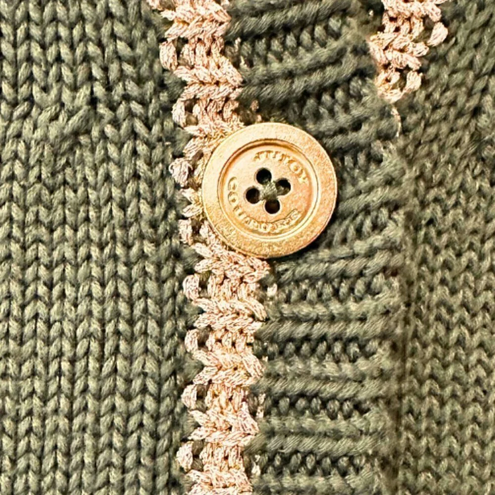 Juicy Couture Green/Gold Cardigan, Small - Picture 5 of 5